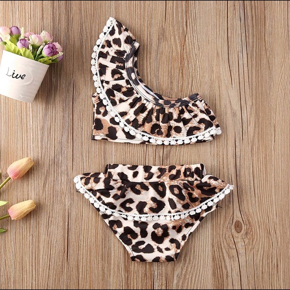 Karuedoo Other - Karuedoo Toddler Baby Girls Bikini Swimsuit Leopard Print Bikini Set Swimwear